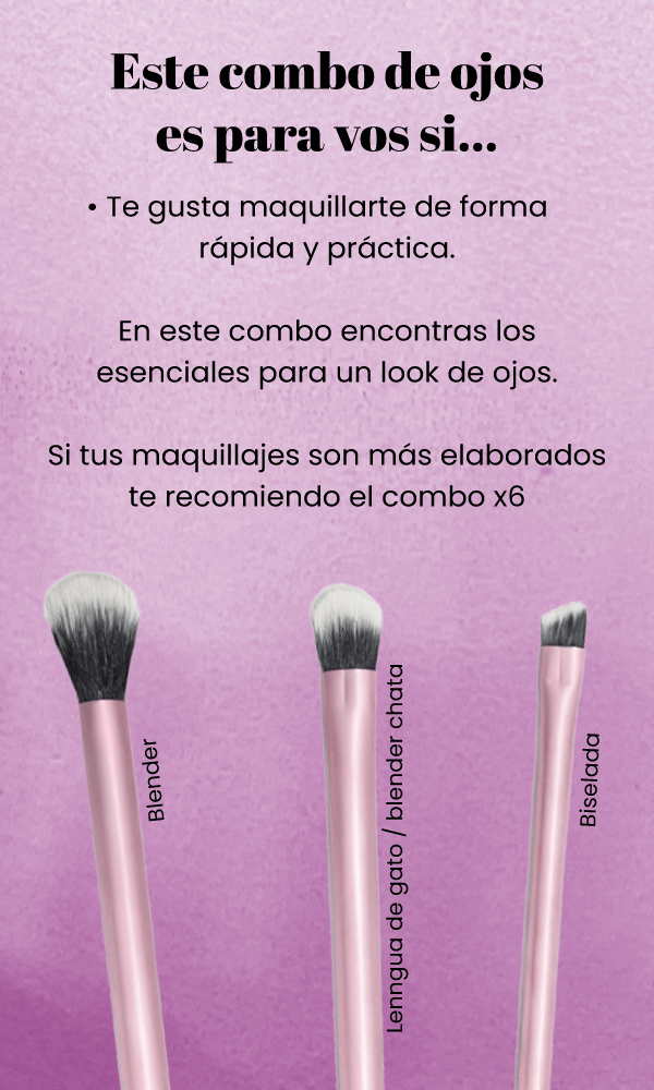 combo de brochas de ojos simple